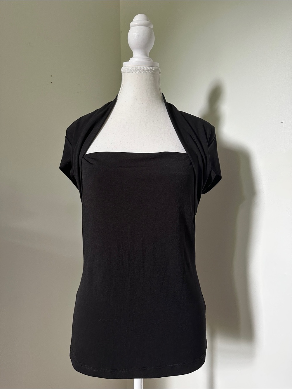 TRENDYLAND Black Y2K Whimsigoth Vamp Balletcore Faux Bolero Short Sleeve Large